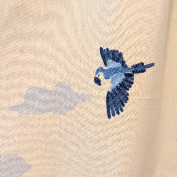 Farm Rio Womens Size M White Blue Tropical Parrots Linen Blend High Rise Shorts - Picture 5 of 9